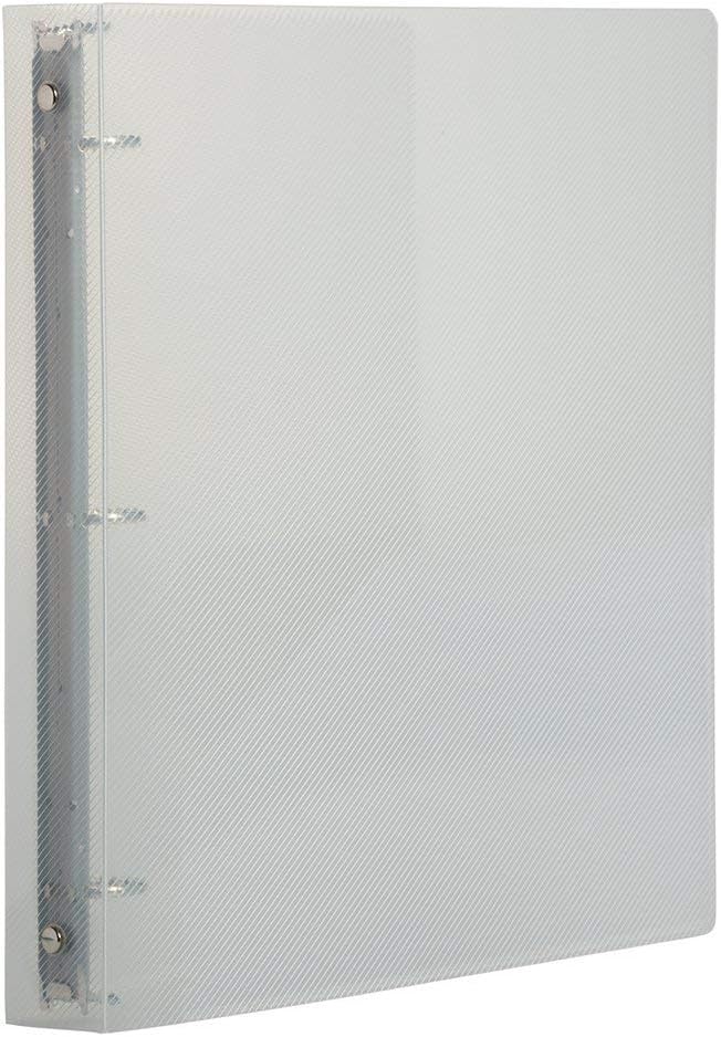 JAM PAPER Plastic 1 inch Binder - Clear 3 Ring Binder - Sold Individually