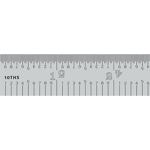 PEC Tools 6"/150mm Metal Ruler