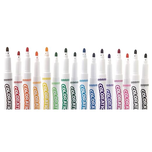 Colorations Classic Markers, Conical Tip, 16 Bold Colors, Coloring, Paper, Kids, Posters, Drawing, Bold Colors, Home, Classroom, School Supplies, Art Supplies, Craft Projects, Children