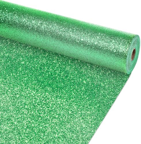 Glitter Green Bulletin Board Roll Non-Woven Fabric Poster 15.7" x 12 Ft