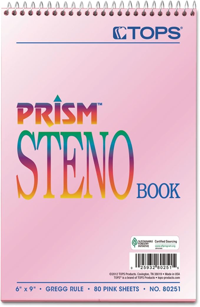 TOP80254 - Tops Spiral Steno Notebook