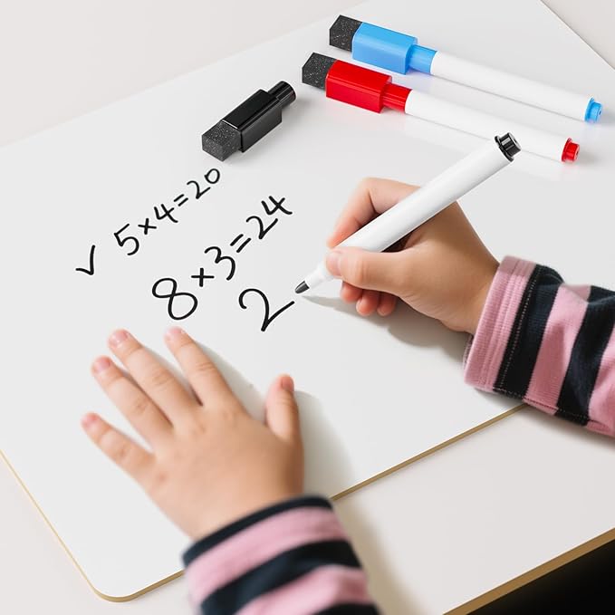 Nicpro Small Dry Erase Lapboard, 2 Pack Small White Board 9''x 12'' Mini White Board Double Sided with 3 Water-Based Pens, Portable Whiteboards for Kids Students Teachers Classroom Homeschool Supplies