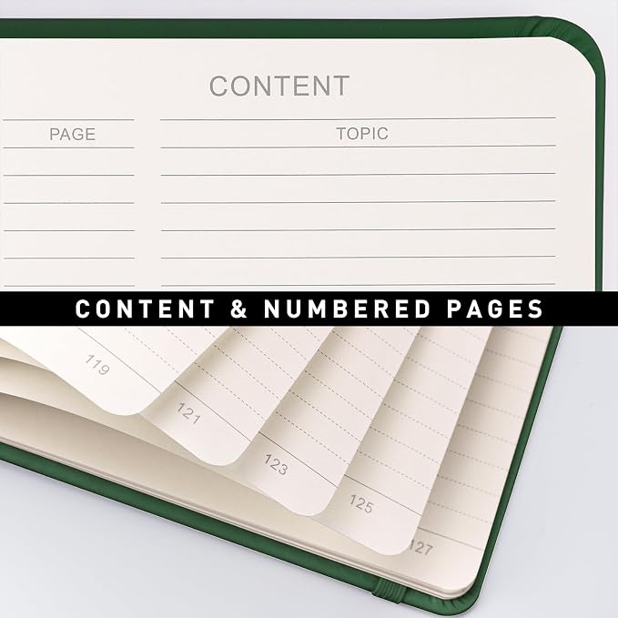 AHGXG Lined Journal Notebook, 160 Numbered Pages, A5 Size (5.7'' x 8.3'')