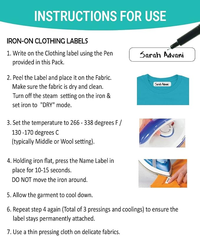 The Ultimate School Label Pack - 218 Waterproof Name Labels for Kids School Stuff, Name Tags for Clothes, Book Stickers & Bag Tags, No Iron Fabric & Iron on Clothing Labels for Kids, InstaLabels
