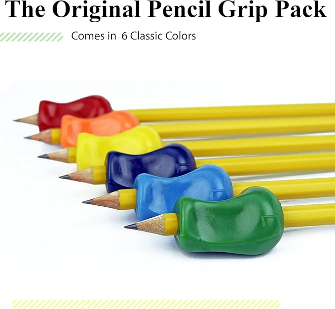 The Pencil Grip Neon, Classroom Set of 72, Universal Ergonomic Training Gripper for Righties and Lefties, Assorted Colors (TPG-11372)