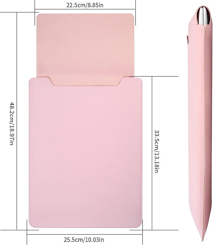 13.3-14" Laptop Sleeve, Padded Laptop Case, Thin Portable Case Bag - Compatible with 2022 Pro 14 inch/2015 Pro 13.3 inch/2015 Air 13.3 inch (Light Pink)