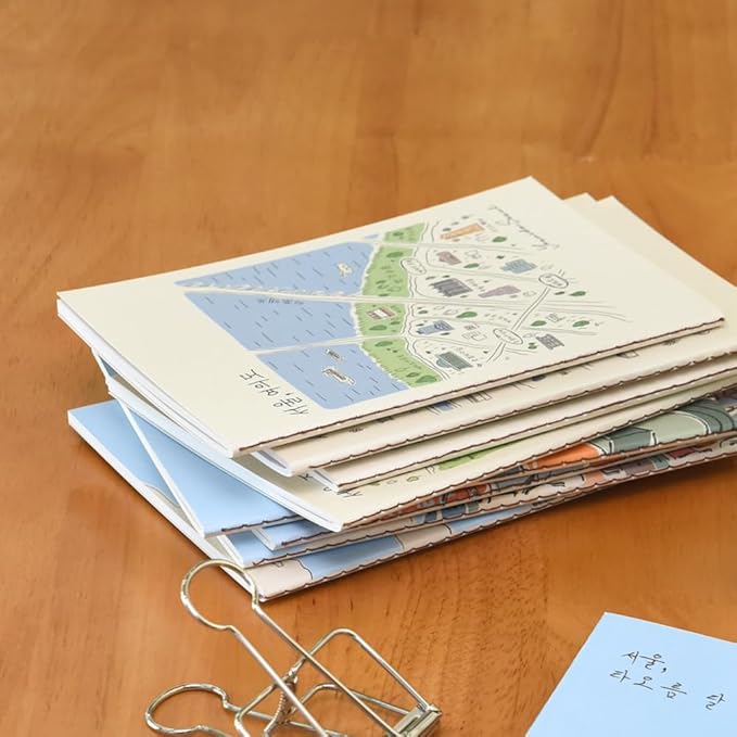 Monolike Stitch Mini Line Note Seoul-Street 4p SET