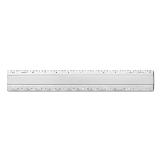 Alumicolor Aluminum Office Ruler, 12IN, Silver