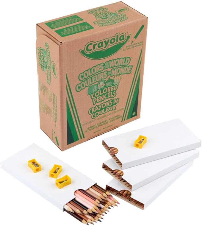 Crayola Colors of the World Skin Tone Colored Pencils Classpack (240ct), Classroom Must Haves, Teacher Supplies, Bulk Colored Pencils
