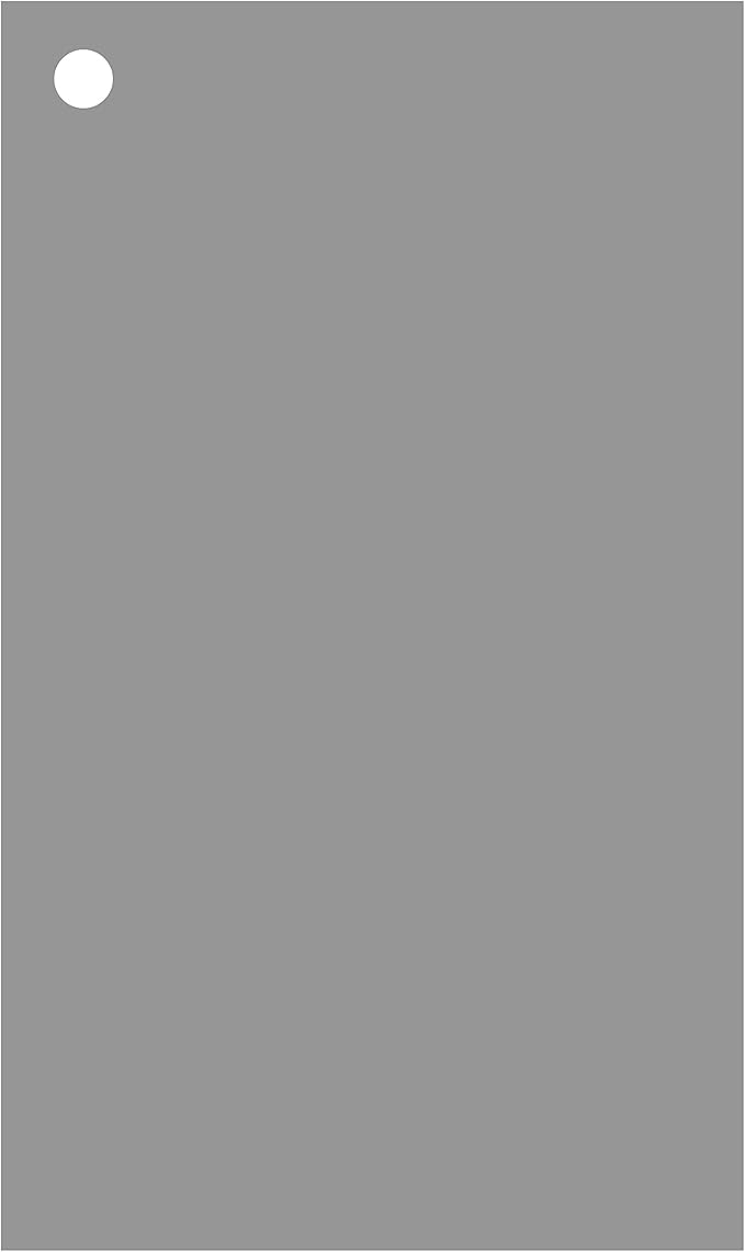 Colonial Cards: 150 Color Cardstock 3" x 5" Index Cards, Unruled with Corner 1-Hole Punched and 4 Binder Rings, Medium Gray