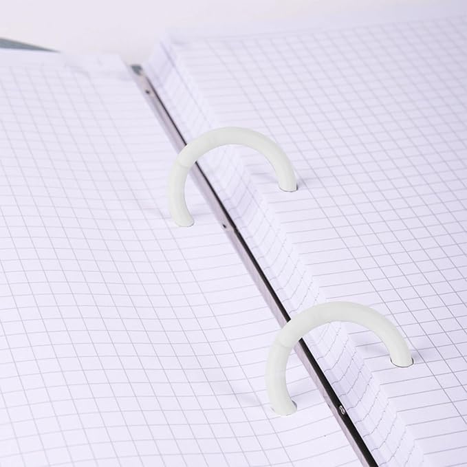 120 Pcs 3/4 Inch Plastic Binder Rings, Loose Leaf Binder Book Rings, Black Index Card Rings Binder Clip Rings for Flash Cards, Key Rings, Index Cards, Paper (20mm, White)