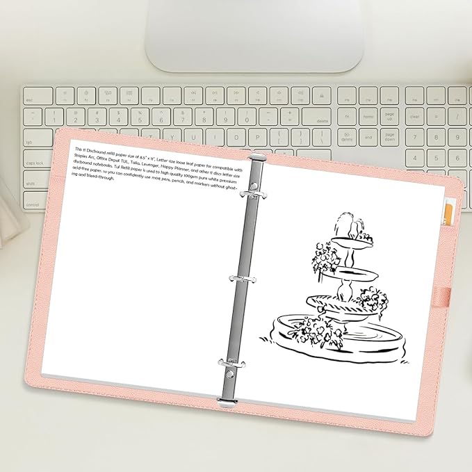 A4 Blank Filler Paper, 3-Hole Blank Paper, 100Sheets / 200Pages Loose-Leaf Paper, 100gsm White Paper, 8.5'' x 11''