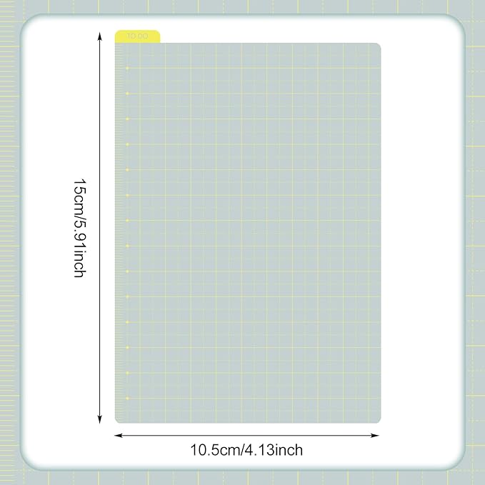 Thenshop 5 Pack A6 Gray x Yellow Pencil Board Reusable Notebook Accessory, Flexibility Layout Grids with Ruler Scale
