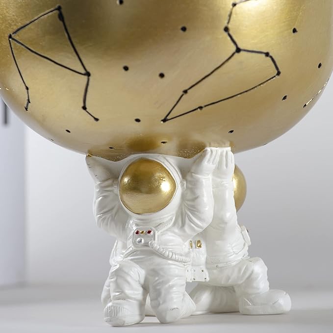 Astronaut Decorative Bowl for Sundries, Spaceman Candy Bowl, Key Holder and Jewelry Storage Box, Astronaut Decor, Gifts for Spaceman Lover, Resin, 5.09" W