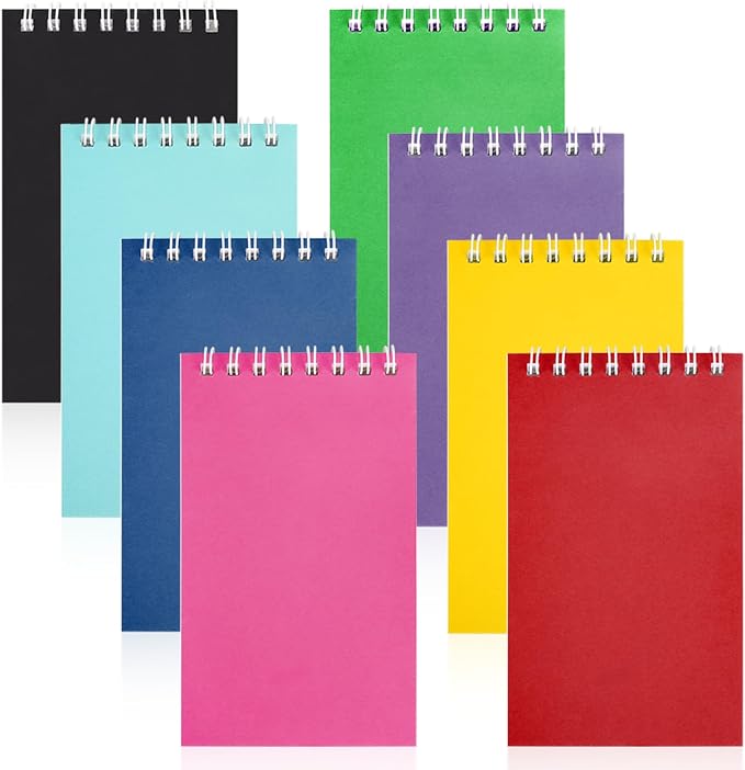 24 Pack Mini Notebooks for Kids Small Spiral Journal Notepads Party Favor