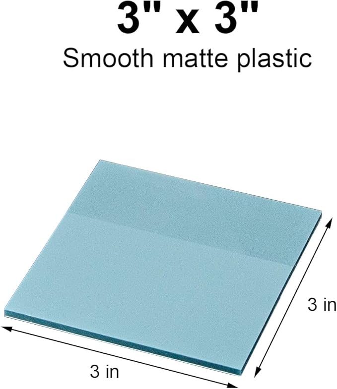 Transparent Sticky Notes,6 Pack 3x3 in, Clear ，Self-Adhesive Waterproof Translucent, Clear Notes, for Bible Sticky Notes, School, Office (Pastel 6 Colors, 3 * 3 Inch)
