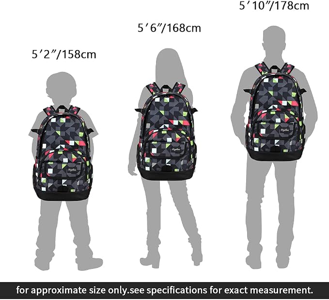 rickyh style School Backpack Travel Bag for Men & Women Lightweight College Back Pack with Laptop Compartmen