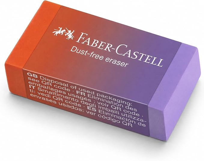 Faber-Castell PVC & Dust Free Eraser Flow Edition Erasers Pack of 6