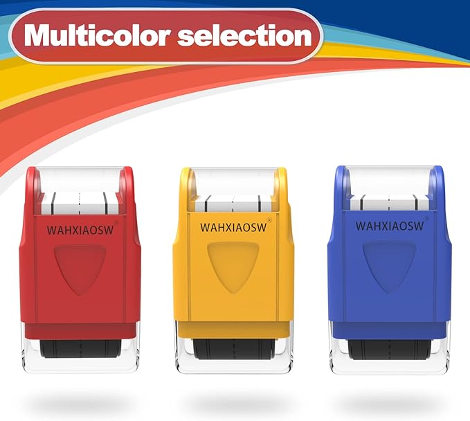 Handwriting Lines Stamp Roller Self-Inking Line Rolling Stamps Handwriting Practice Tool for Teachers Kids Kindergarten (Red)