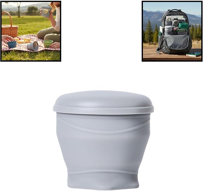 Foldable Silicone Cup Reusable foldable Travel Mug Compact Portable Camping Cup for Outdoor Enthusiasts and Travelers