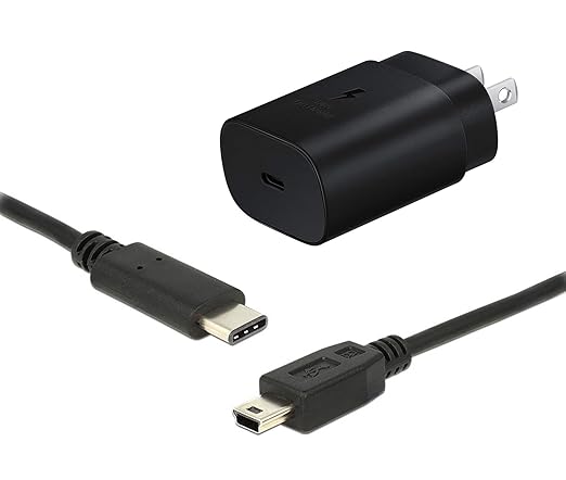 USBC TI-84 Plus CE Graphing Calculator Charger Cable Cord with USB-C AC Block for Texas Instruments TI84 Plus CE, TI Nspire CX II CAS, TI-84 Plus C Silver Edition, TI 89 Titanium