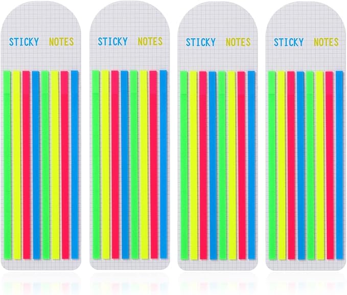 640Pcs Highlighter Tape Highlighter Stripe, Long Page Tabs, Transparent Sticky Page Markers Tabs, Colorful Page Markers Sticky, Index Tabs, Book Tabs for Annotating Books, Page Tape for Index Note