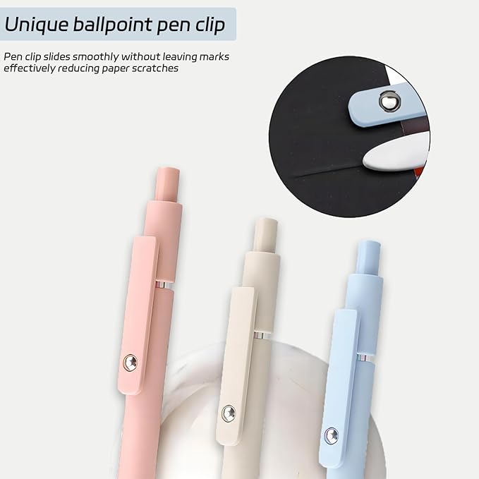 ACEES 6Pcs Gel Pens 0.5mm Fine Point Black Ink Pens With Smooth Writing,Quick Dry Pens For Journaling,Valentines Day Office Writing Supplies for Women Nurse(Macaron)