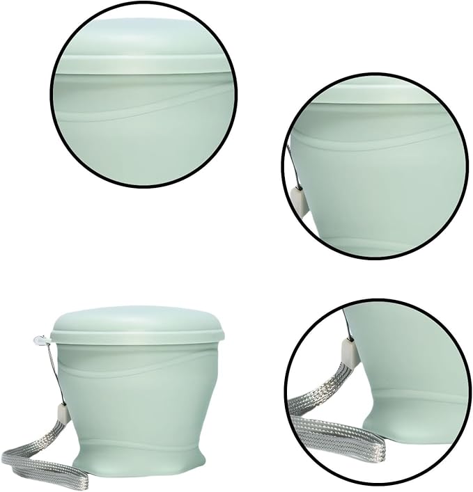 Foldable Silicone Cup for Travel Outdoor Camping Reusable foldable Mug with Lid and Lanyard