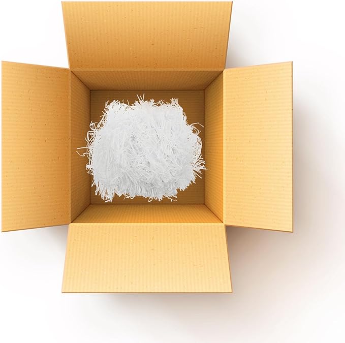 Cabilock Shredded Tissue Paper Basket Filler 500g White Raffia Grass Packing Box Filling Shreds for Boxes Holiday and Party Decoration Packaging Supplies