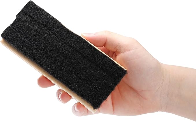Elsjoy 12 Pack Chalkboard Erasers, Wood Felt Chalk Eraser Blackboard Chalk Cleaner, Dustless Wood Chalk Eraser Chalkboard Duster for School Students Teachers