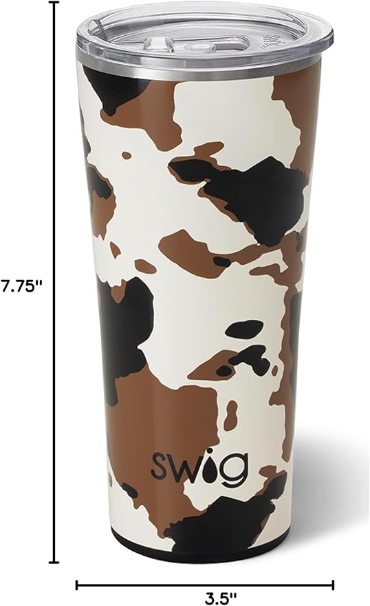 Swig Life 22oz Insulated Tumbler, Travel Coffee Tumbler with Lid, Cup Holder Friendly Travel Coffee Mug, Stainless Steel (Hayride)