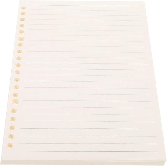 Loose Leaf Notebook Paper Refill, A5 Lined Loose Leaf Paper 20-hole Thick Reinforced Pages, 60 Sheets Planner Replacement for Refillable Binder, Journal and Travel Organizer