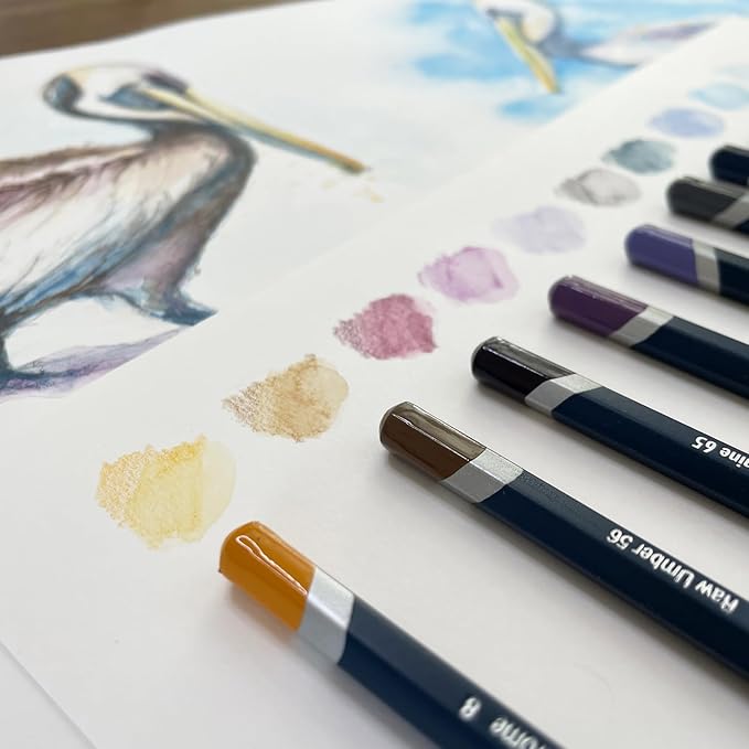 Derwent Colored Pencils, WaterColour, Water Color Pencils, Drawing, Art, Wooden Box, 48 Count (0700758)