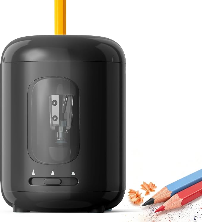 deli Electric Pencil Sharpener,3 Sharpness Modes,Battery Operated(6.5-8mm)