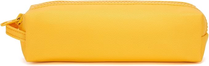 Pencil Case Soft School Pencil Pouch Bag for Easy Carry Stylish and Durable (Yellow)