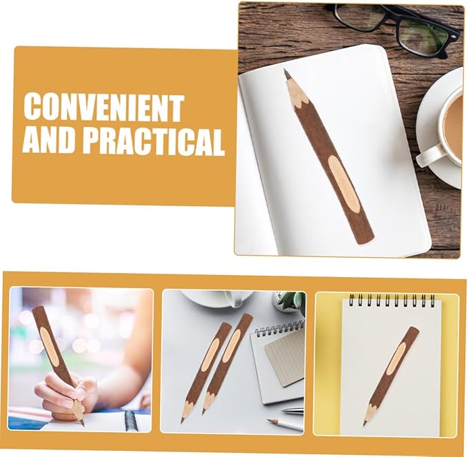PRETYZOOM Wood Ballpoint Pens 10pcs 17cm Natural Biodegradable Tree Branch Multi-function Writing Pens with Comfortable Grip for Office School Daily Use