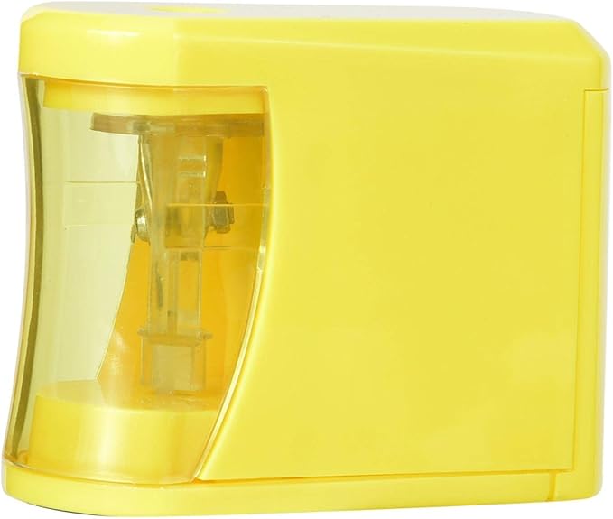 Pencil Sharpener,Electric Pencil Sharpener Kids Friendly Pencil Sharpeners Battery Operated Heavy Duty Classroom Pencil Sharpeners Yellow,for Colored Pencils