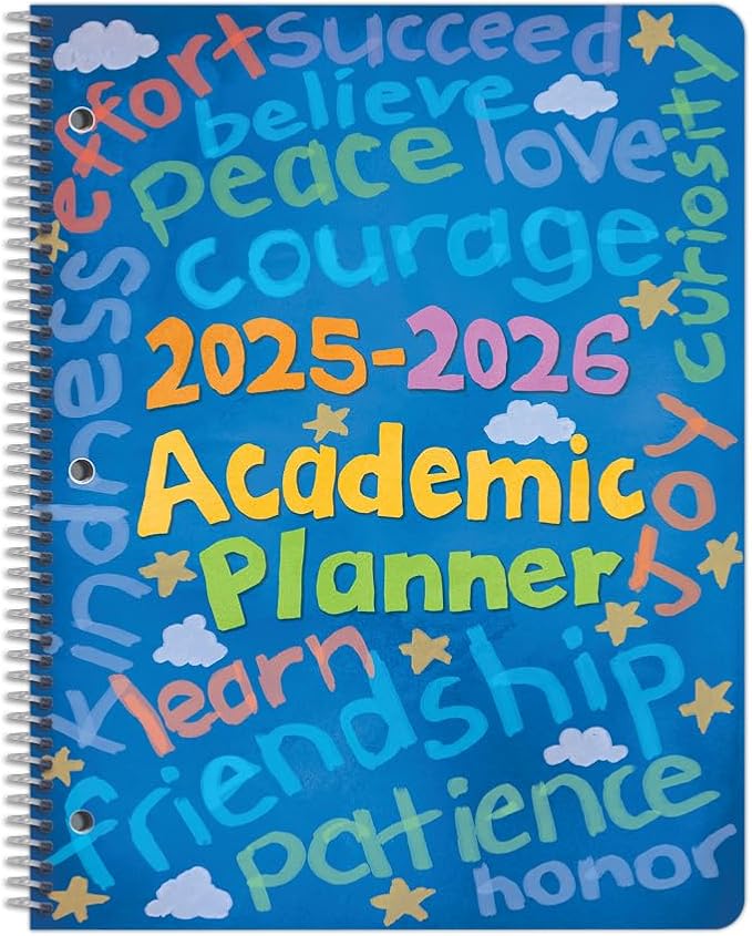 Elementary Student Planner 2025-2026 Academic School Year, Large (8.5" by 11") Matrix Style Datebook with Classic Elementary Matrix Cover