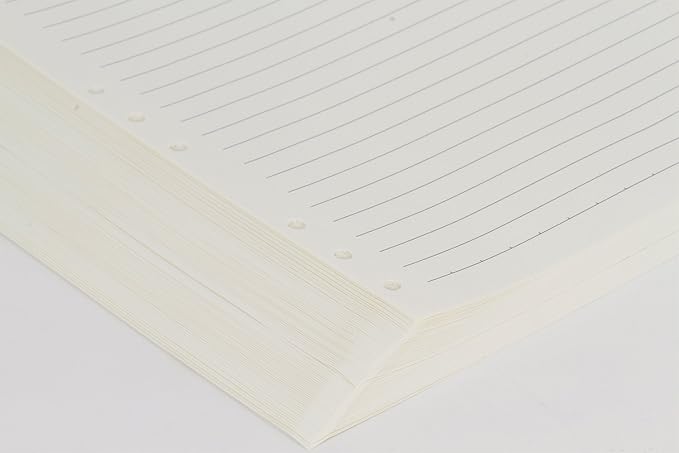 B5 Refill Paper 9 Hole Punched Filler Paper Refills for B5 Loose Leaf Notebook Travel Journal Personal Diary Planner Binder, 80 Sheet, Lined Paper, 6.9 Inches x 9.8 Inches