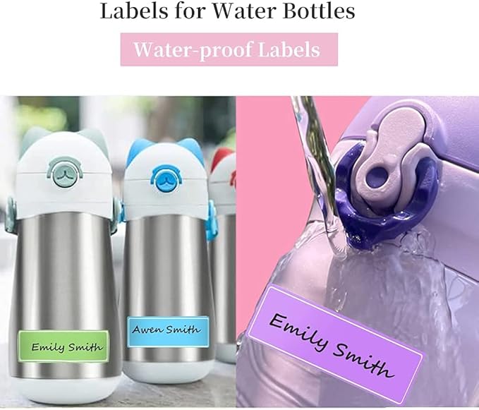 Waterproof Removable Name Labels for Children, 150PCS Handwritten Colored Label for Classroom, Home, Office Organizing Projects