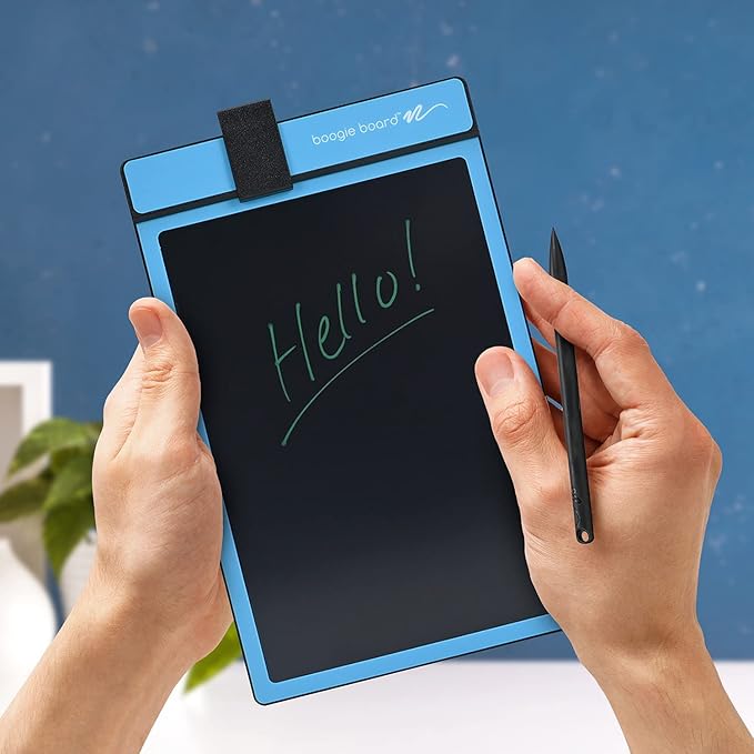 Boogie Board Basics Reusable Writing Pad - Digital Drawing Tablet, LCD Writing Pad with Instant Erase and Stylus Pen - Perfect for Writing, Drawing, and Note-Taking