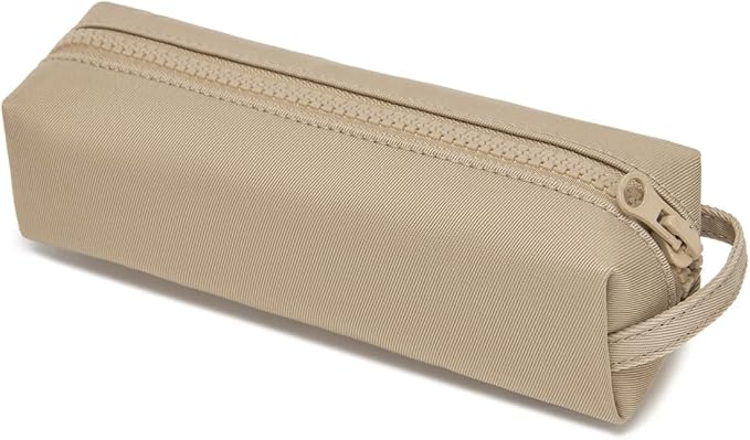 Pencil Case Soft School Pencil Pouch Bag for Easy Carry Stylish and Durable (Khaki)