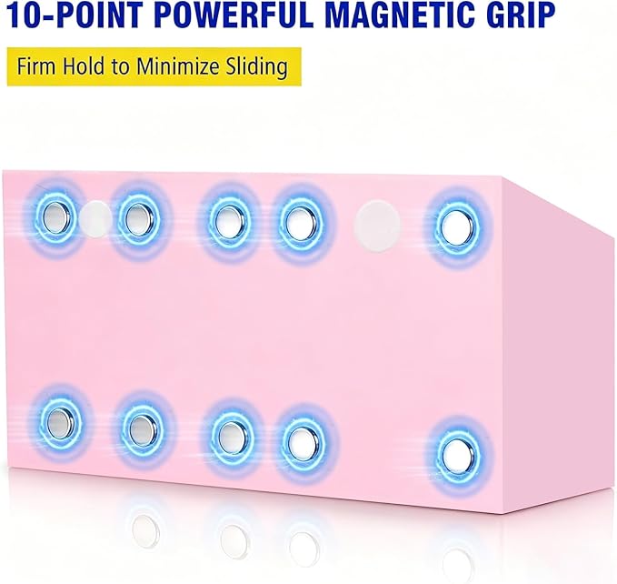 Magnetic Dry Erase Marker Holder for Whiteboard, Anti-slip Magnet Pen Holder for Fridge Refrigeator, Acrylic Pencil Holder for Classroom Teacher, Office Accessories, Locker Organizer(Pink)