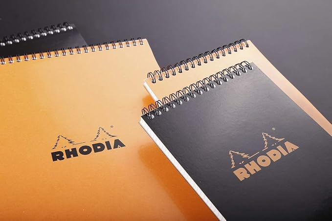 Rhodia Wirebound Notepad, A4, Lined - Black
