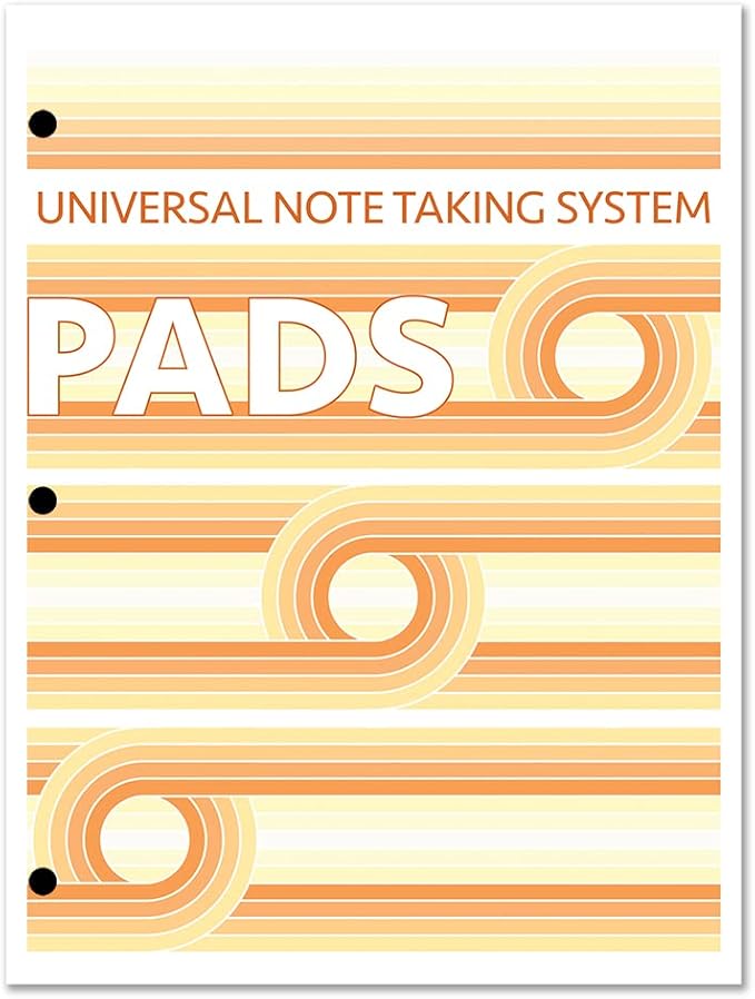 BookFactory Universal Note Taking System (Cornell Notes) / 3 NoteTaking Pads - 3 Pads, 50 Pages, 8 1/2'' x 11'' - Notepad (Made in USA)