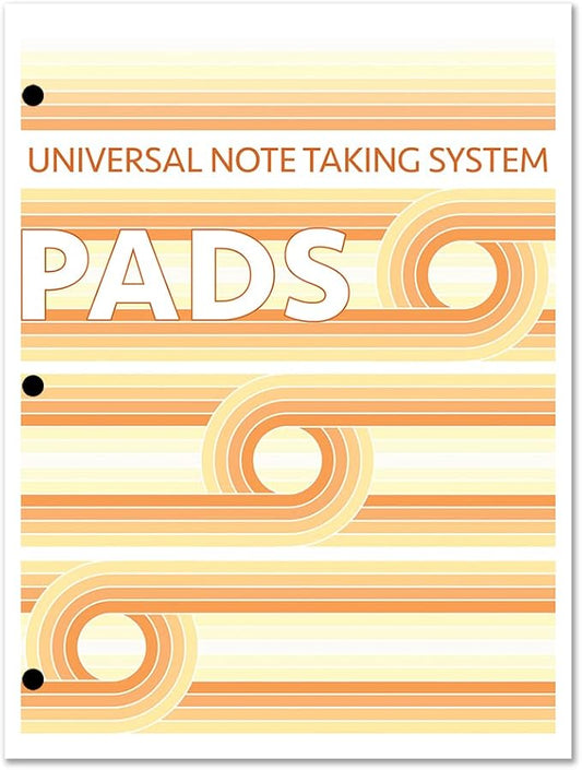 BookFactory Universal Note Taking System (Cornell Notes) / 3 NoteTaking Pads - 3 Pads, 50 Pages, 8 1/2'' x 11'' - Notepad (Made in USA)