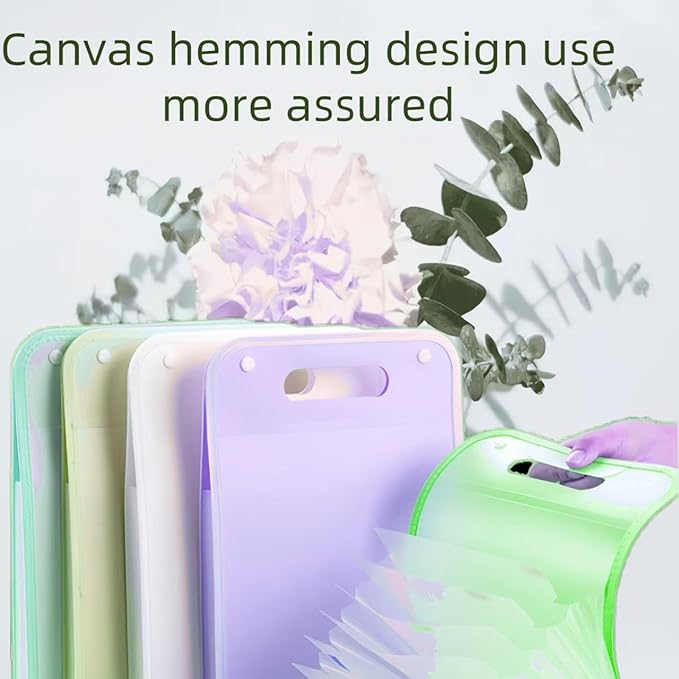 Vertical Accordion File Folder,13 Pockets Expanding File Organize with Labels,A4 Letter Size Paper Document Receipt Organizer Accordion Filing Folder for Classroom, Home,Office.(White)