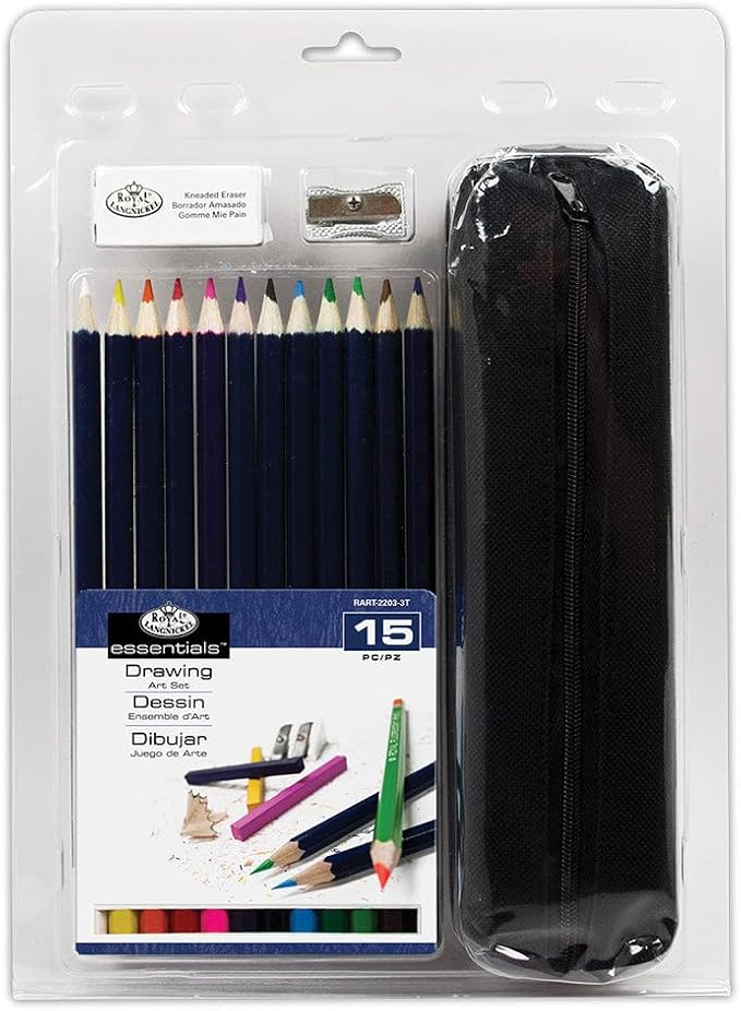 Royal Brush RART-2203 Clamshell Art Sets-Drawing Pencil with Case