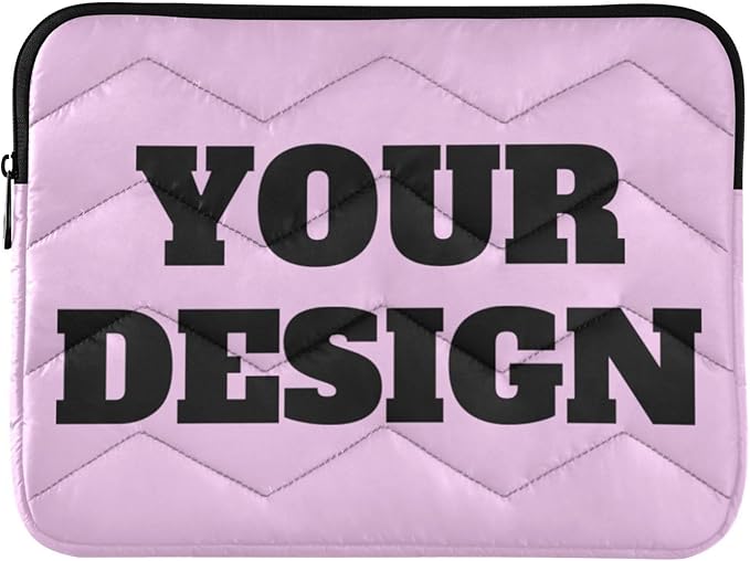 Custom Design Laptop Sleeve Case Quilted Padded Computer Bag for Men Women, Slim Lightweight Design Fits 13-14 Inch or 15-16 Inch Devices, Ideal for Work and Business Travel