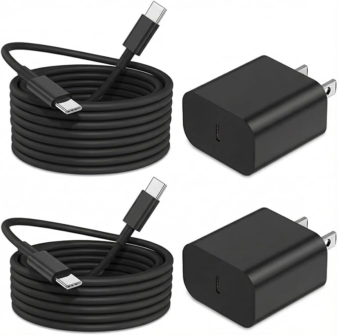iPhone 17 16 15 Charger Fast Charging 6FT+10FT Cable, 20W USB C Charger, USBC Wall Charger for i Phone 17 Air 16 16e/16 Pro/16 Pro Max/15/15 Plus/15 Pro/15 Pro Max,i Phone iPad Pro/Mini (Black)